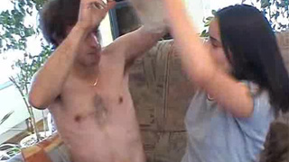 Пьяная проститутка оседлала хуец брата и получает дикий оргазм